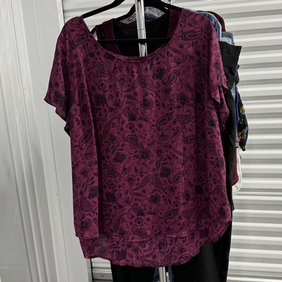 Torrid | Abbey Georgette Cage Back Blouse | size 3 - Picture 4 of 7